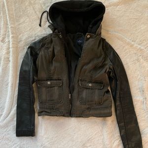American Eagle leather moto jacket!